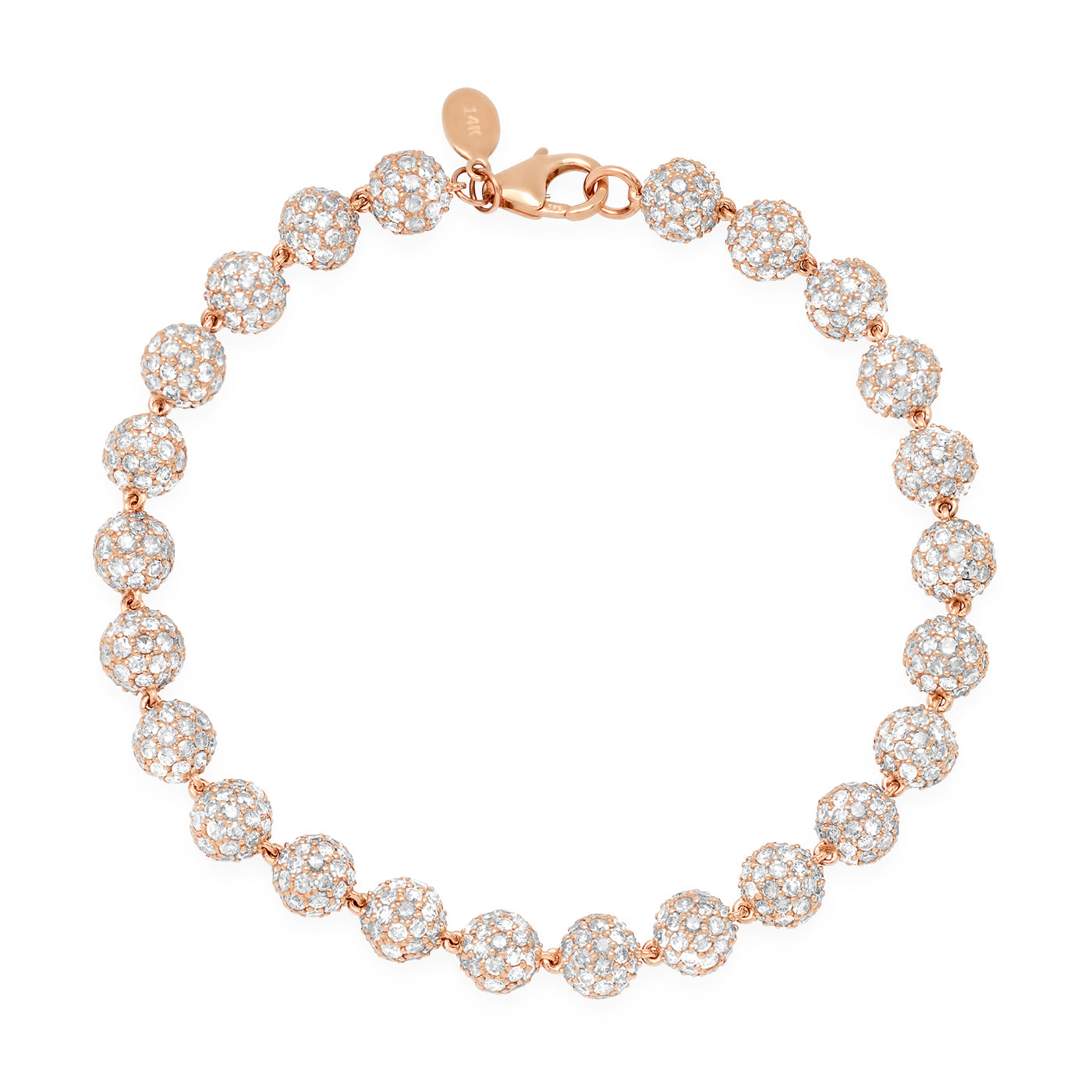 14K Rose Gold Diamond Orb Bracelet